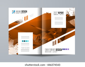 Plantilla de folleto, Diseño de volante o Portada de despliegue para presentaciones de negocios y portadas de revistas, informes anuales y propósitos genéricos de marketing.