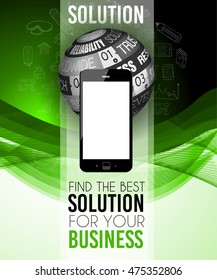 Brochure template, Flyer Design or Depliant Cover for business purposes. Elegant layout with space for text and images.