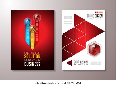 Brochure template, Flyer Design or Depliant Cover for business purposes. Elegant layout with space for text and images.