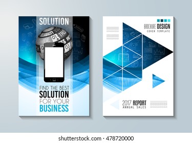 Brochure template, Flyer Design or Depliant Cover for business purposes. Elegant layout with space for text and images.