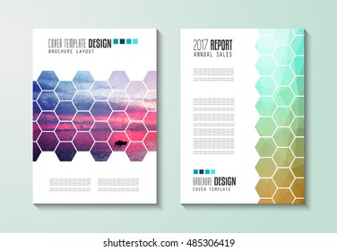 Brochure template, Flyer Design or Depliant Cover for business purposes. Elegant layout with space for text and images.