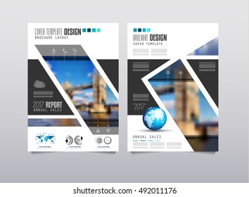 Brochure template, Flyer Design or Depliant Cover for business purposes. Elegant layout with space for text and images.