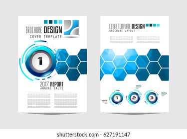 Brochure template, Flyer Design or Depliant Cover for business presentation and magazine covers, annual reports and marketing generic purposes.