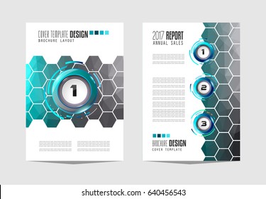 Plantilla de folleto, Diseño de volante o Portada de despliegue para presentaciones de negocios y portadas de revistas, informes anuales y propósitos genéricos de marketing.