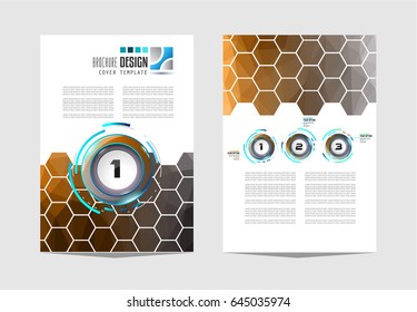Brochure template, Flyer Design or Depliant Cover for business presentation and magazine covers, annual reports and marketing generic purposes.