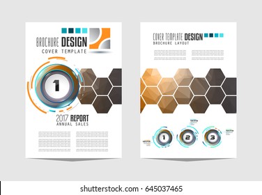 Brochure template, Flyer Design or Depliant Cover for business presentation and magazine covers, annual reports and marketing generic purposes.