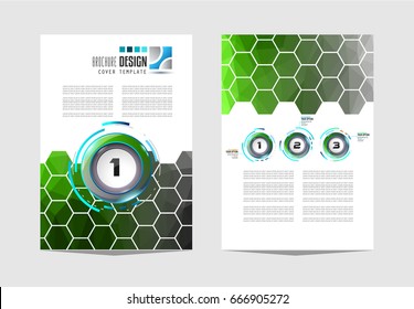 Brochure template, Flyer Design or Depliant Cover for business presentation and magazine covers, annual reports and marketing generic purposes.