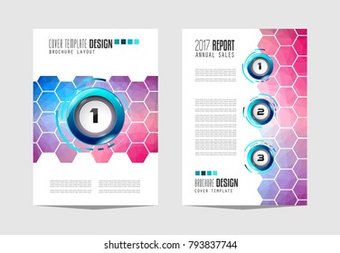 Brochure template, Flyer Design or Depliant Cover for business purposes. Elegant layout with space for text and images.