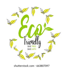 Brochure template flyer design for environment on eco friendly vector background