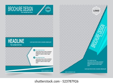 Brochure template, Flyer design green color template