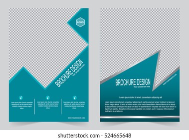 Brochure template, Flyer design green color template