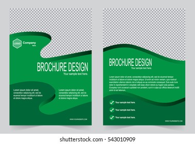 Brochure template, Flyer design green color template