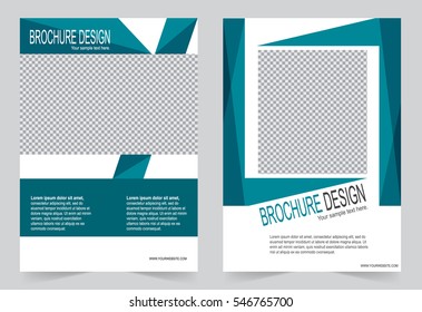 Brochure template, Flyer design green color template