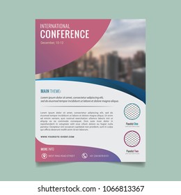 Brochure Template. Flyer Design. Seminar And Conference Cover