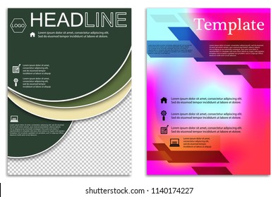 Brochure template flyer design vector background