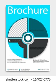 Brochure template flyer design vector background include infographics element