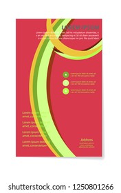 Brochure template flyer design vector background