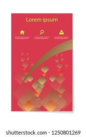 Brochure template flyer design vector background