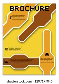 Brochure template flyer design vector background