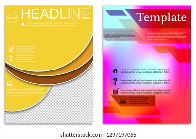 Brochure template flyer design vector background