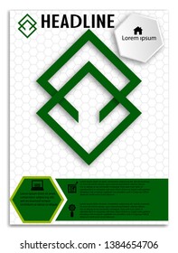 Brochure template flyer design vector background