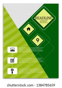 Brochure template flyer design vector background