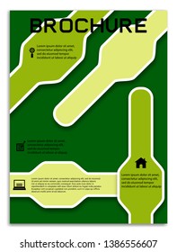 Brochure template flyer design vector background