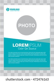 Brochure template flyer design vector with Abstract Elements 
