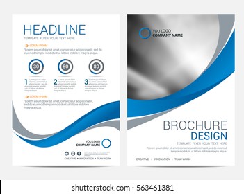 Brochure template flyer design vector background