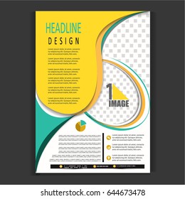 Brochure template flyer design vector background