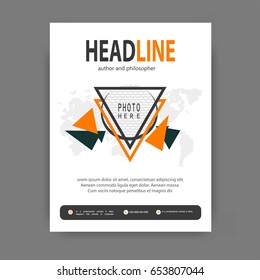 Brochure template flyer design vector background