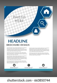 Brochure template flyer design vector background