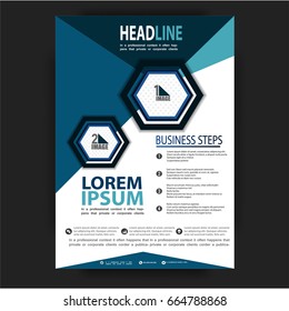 Brochure template flyer design vector background