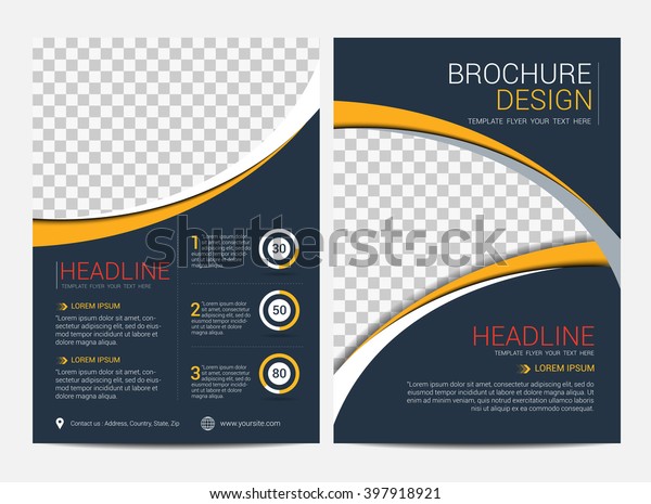 Broschure Vorlage Flyer Design Vektorhintergrund Stock Vektorgrafik Lizenzfrei