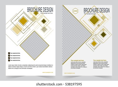 Brochure template, Flyer design yellow template
