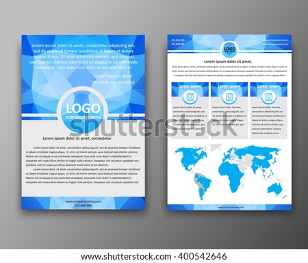 brochure template flyer front back pages stock vector royalty free flyer template pages