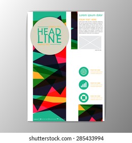 Brochure Template Flyer Layout, Modern Abstract Background Geometric design, Vector illustration