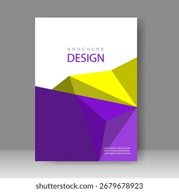 Diseño geométrico de la Plantilla del folleto para el libro de cubierta, cartel, informe anual. Ilustración vectorial