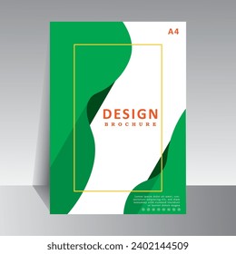 Brochure template. Green color Brochure design,  Magazine. Modern flyer design. leaflet, poster, book cover, Vector illustration.