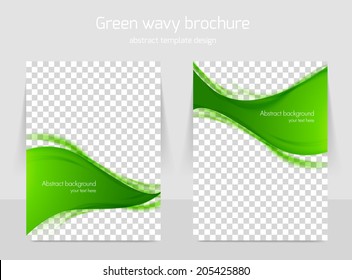 Brochure template in green color for flyer presentation design