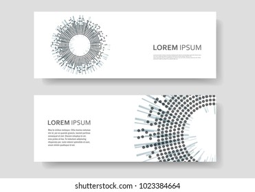 Brochure template with halftone design. Annual report, magazine, flyer or presentation in A4 size