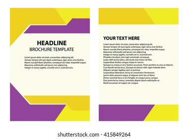 Brochure Template Illustrator With Headline Like Magazine Layout Design , Vector Design Eps10 , A4 Brochure Design Vector