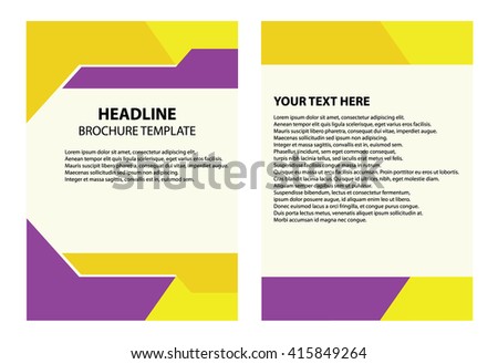 Brochure Template Illustrator Headline Like Magazine Stock Vector
