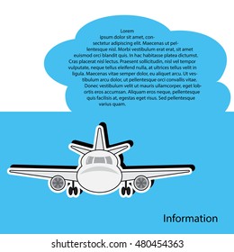 brochure template for information on a plane