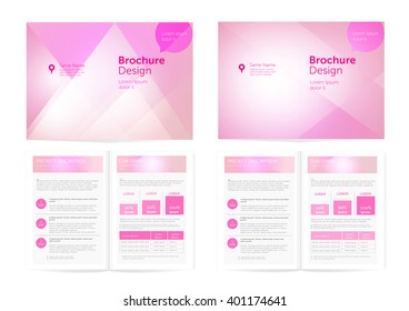 Brochure template layout  with abstract cover background.