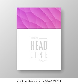 Brochure template layout with abstract polygonal background