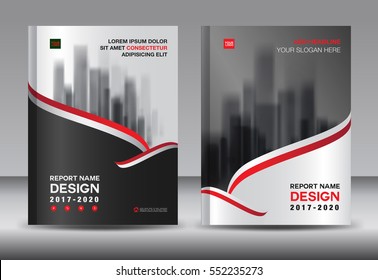 Brochure template layout, Black cover design annual report, magazine, flyer or booklet in A4, Magazine ads, vector illustration