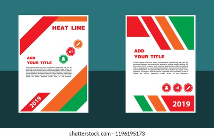 Brochure template layout, book cover page designs, polygonal triangles, explosion for business and sale shopping. Vector set.
