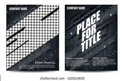Brochure template layout, cover design annual report, magazine, flyer, technology and science. 5g internet. Vector.