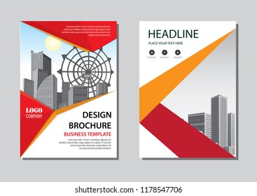 Brochure template layout, cover design annual report, magazine, flyer or booklet in A4 with blue geometric shapes on polygonal background